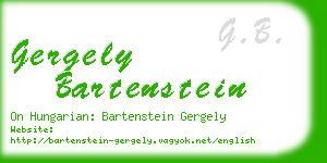 gergely bartenstein business card